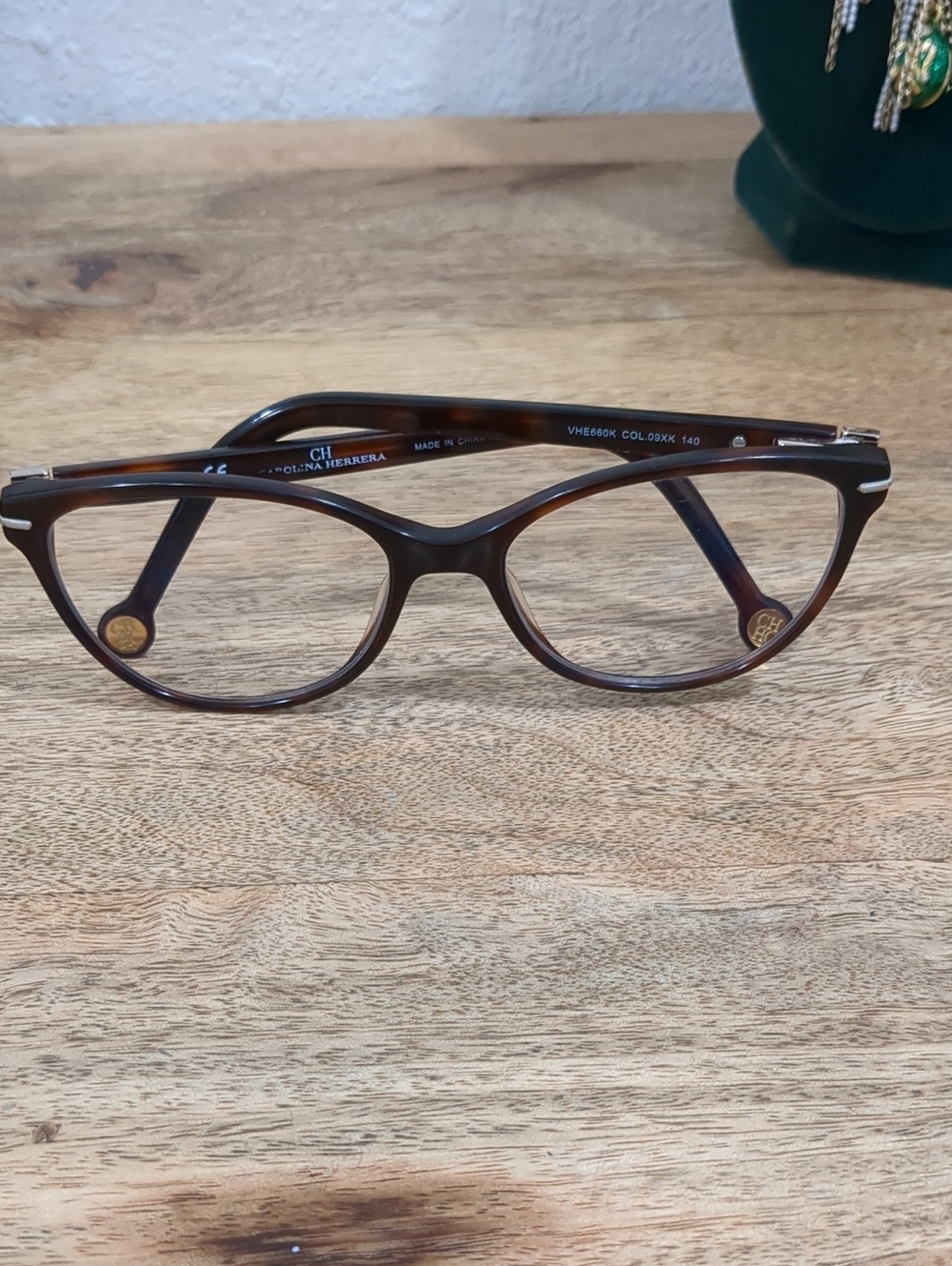 Carolina Herrera Vintage Tortoiseshell Women's Eyeglass Frames For Prescription